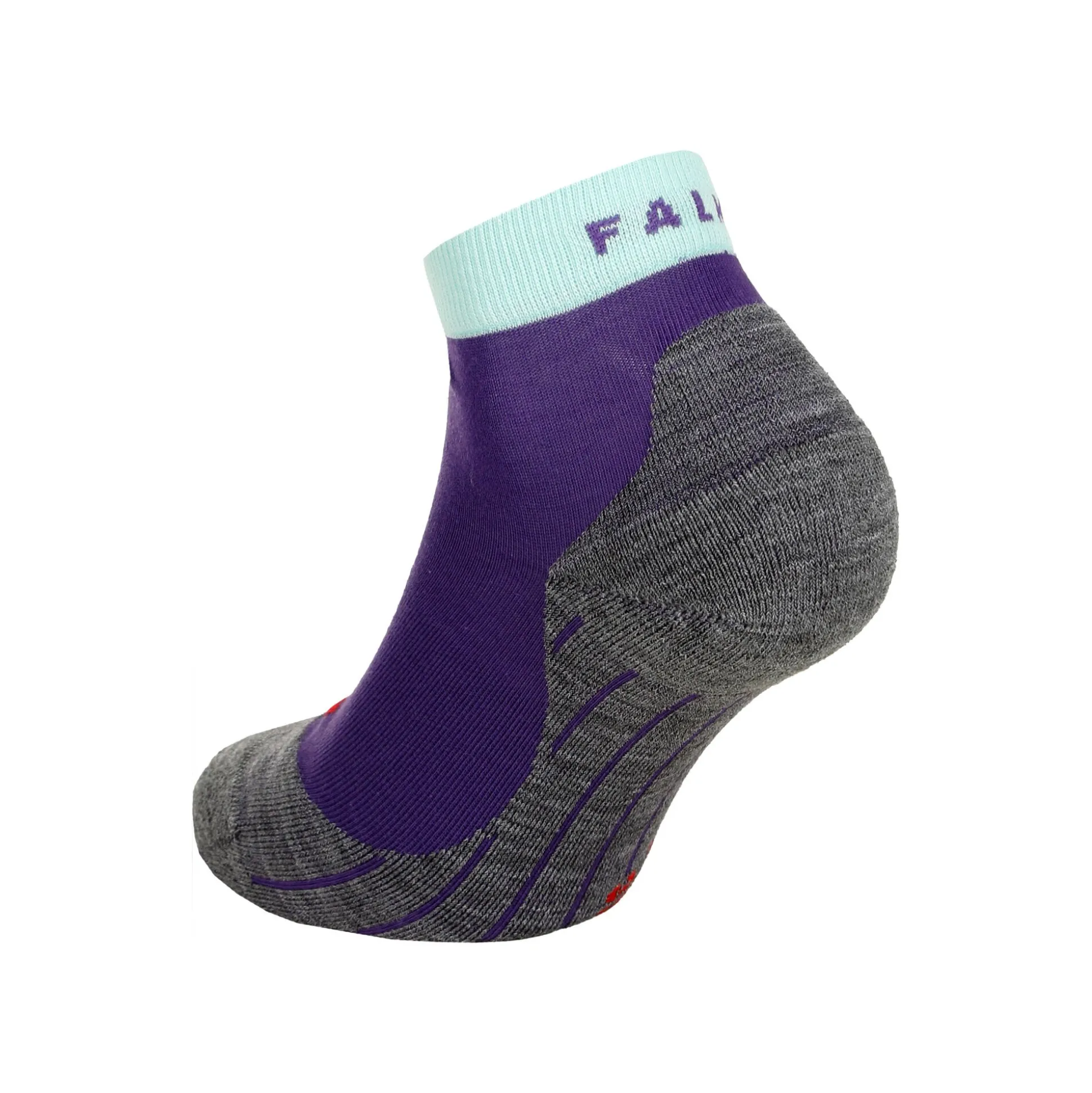 Best RU4 Endurance Short Running Socks Women - Violet, Grey Running Clothing