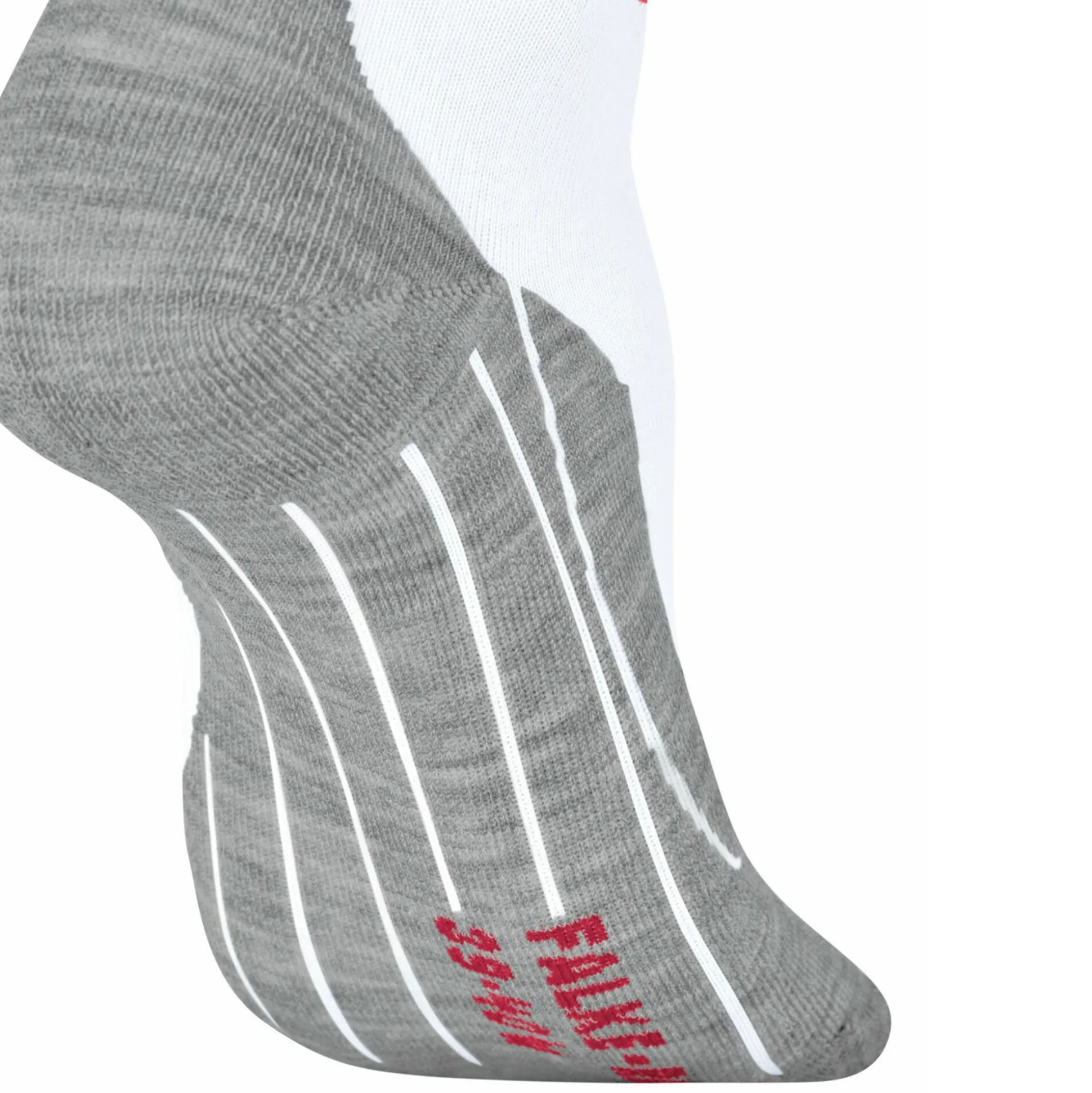 Online RU4 Short Pace Running Socks Women - White, Grey Running Clothing