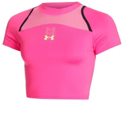 Fashion Run Anywhere Crop Running Shirt Women - Pink, Black Running Clothing