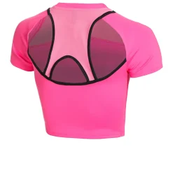 Fashion Run Anywhere Crop Running Shirt Women - Pink, Black Running Clothing