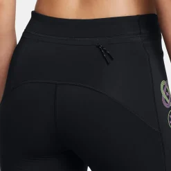 Hot Run Anywhere Running Tights Women - Black, Green Running Clothing