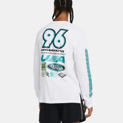 Hot Run Everywhere Running Top Men - White, Blue Running Clothing