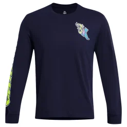 Best Run Everywhere Running Top Men - Dark Blue, Neon Yellow Running Clothing