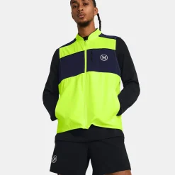 Shop Run Everywhere Running Vests Men - Neon Yellow, Dark Blue Running Clothing|Running Accessories