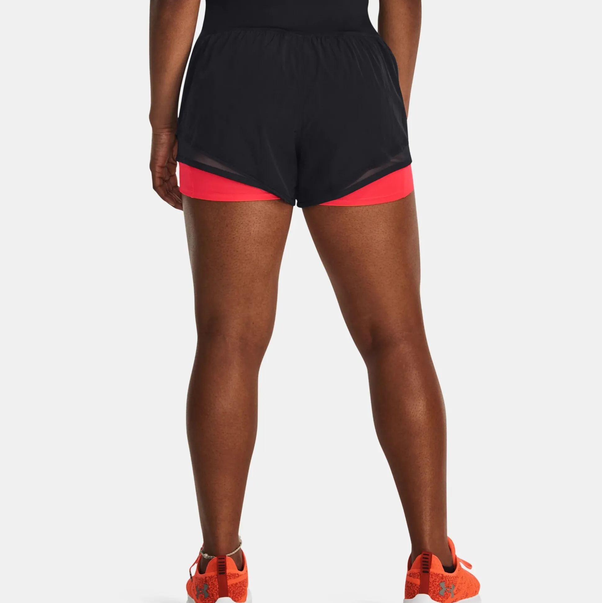 Online Run Everywhere Shorts Women - Black, Neon Red Running Clothing|Shorts
