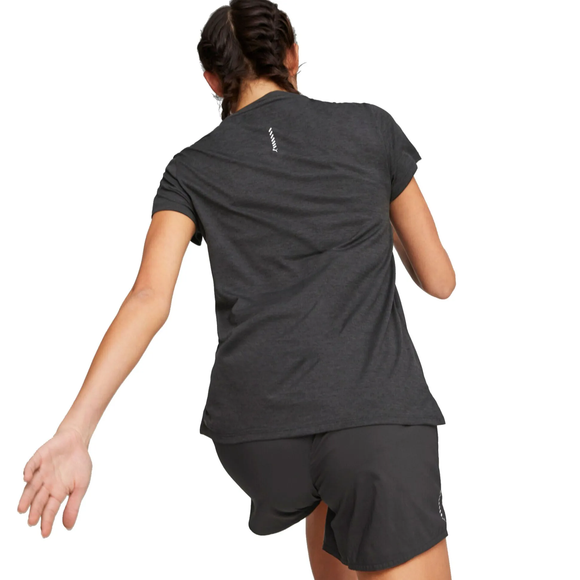 Discount Run Favorite Heather Running Shirt Women - Dark Grey Running Clothing