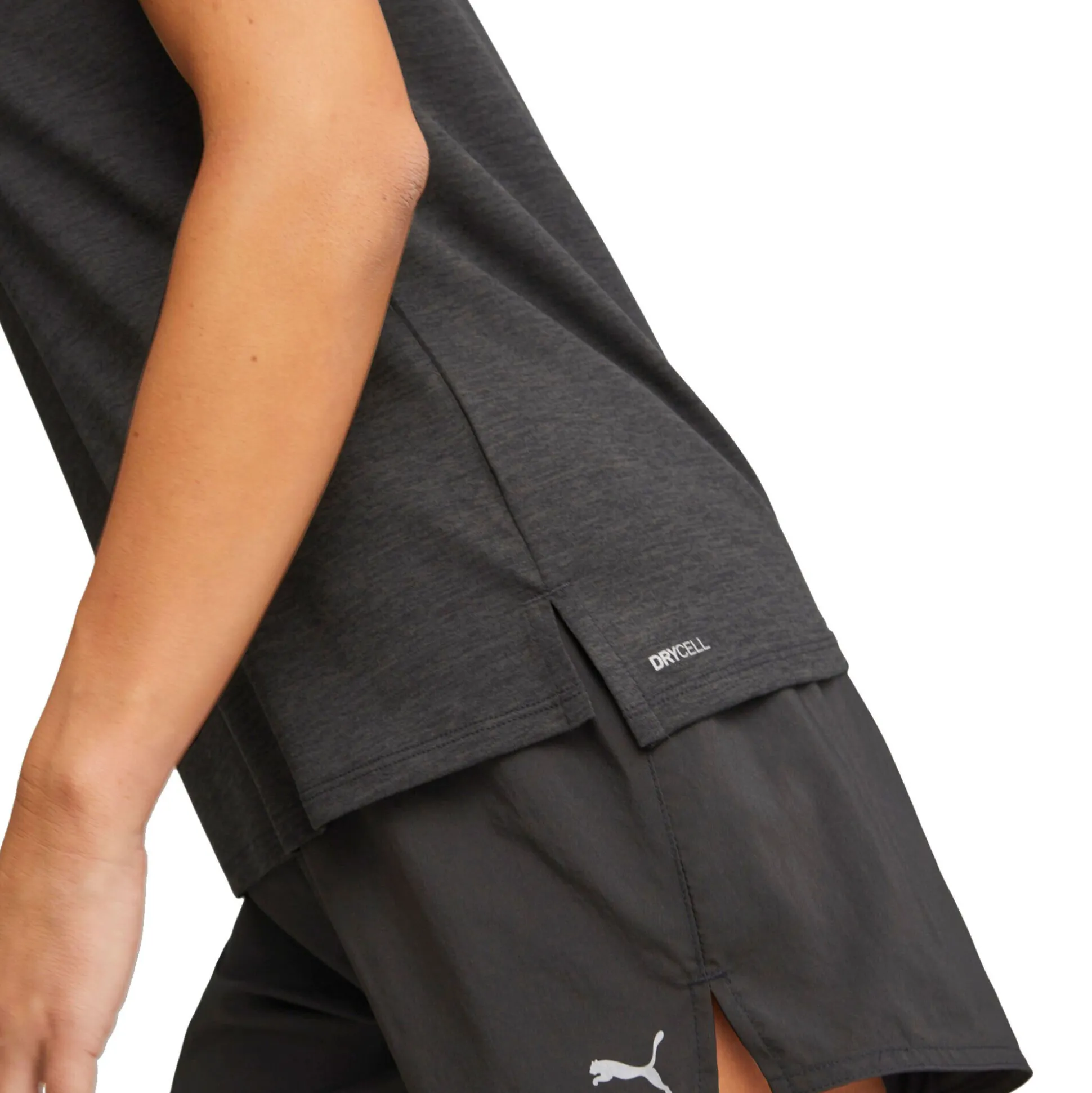 Discount Run Favorite Heather Running Shirt Women - Dark Grey Running Clothing