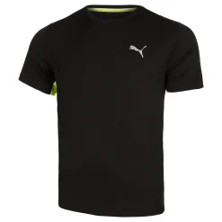 Shop Run Favorite Velocity Running Shirt Men - Black, Lime Running Clothing