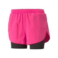Hot Run Favorite Woven 2in1 3in Shorts Women - Pink, Black Running Clothing|Shorts