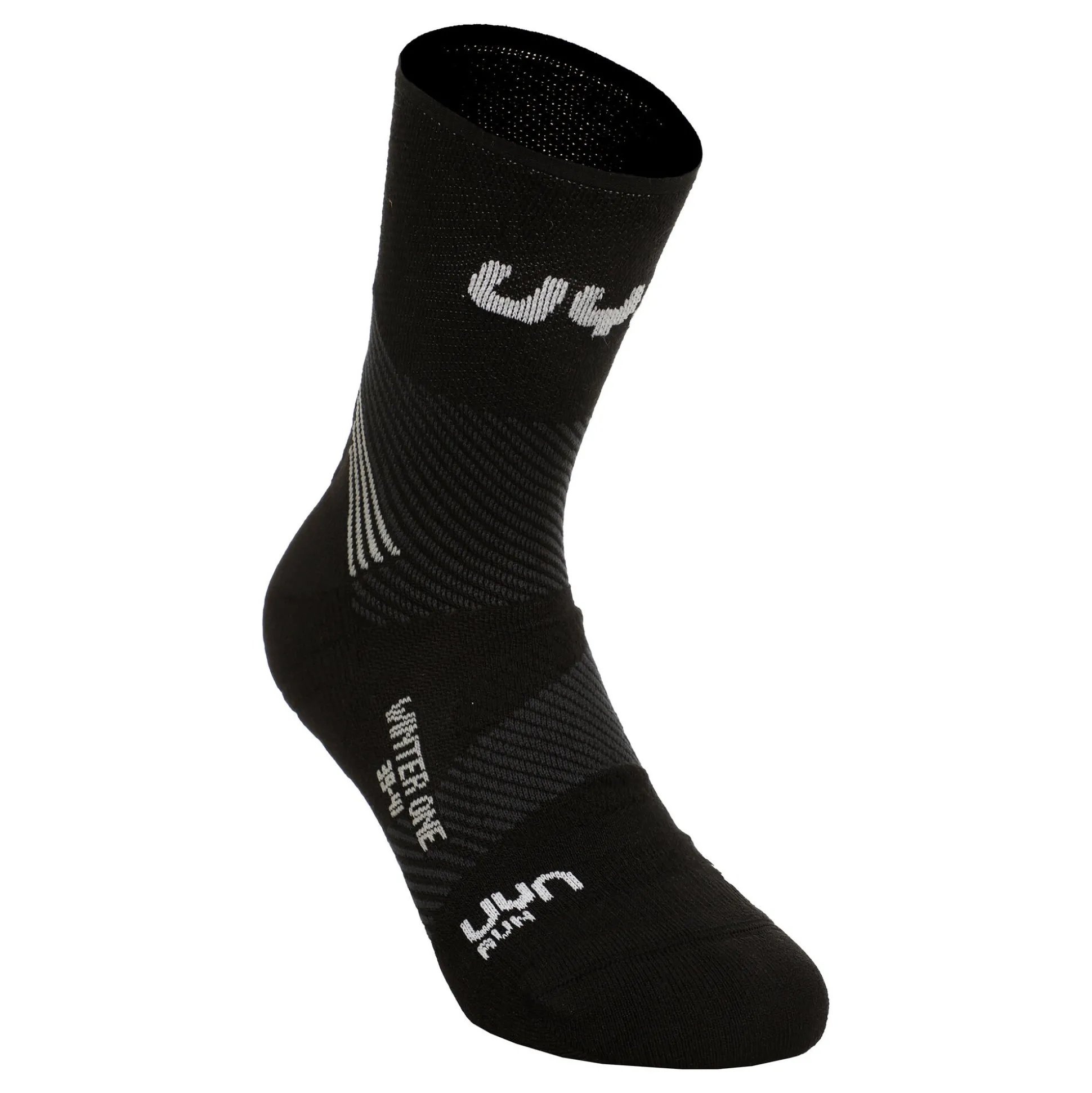 Online Run Winter One Running Socks Women - Black, White Running Clothing