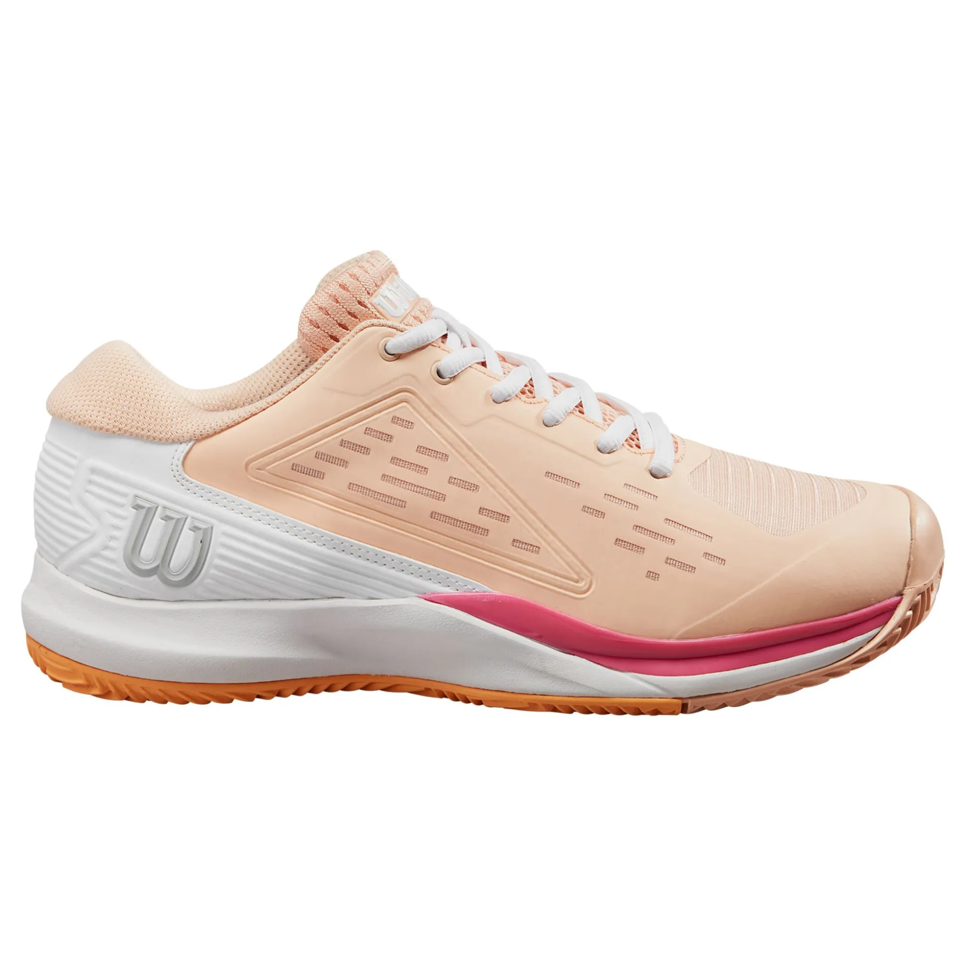 Hot Rush Pro ACE CLY Clay Court Shoe Women - Apricot, White Clay Court Shoes