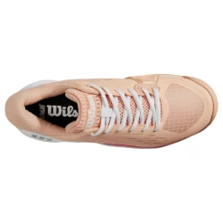 Hot Rush Pro ACE CLY Clay Court Shoe Women - Apricot, White Clay Court Shoes