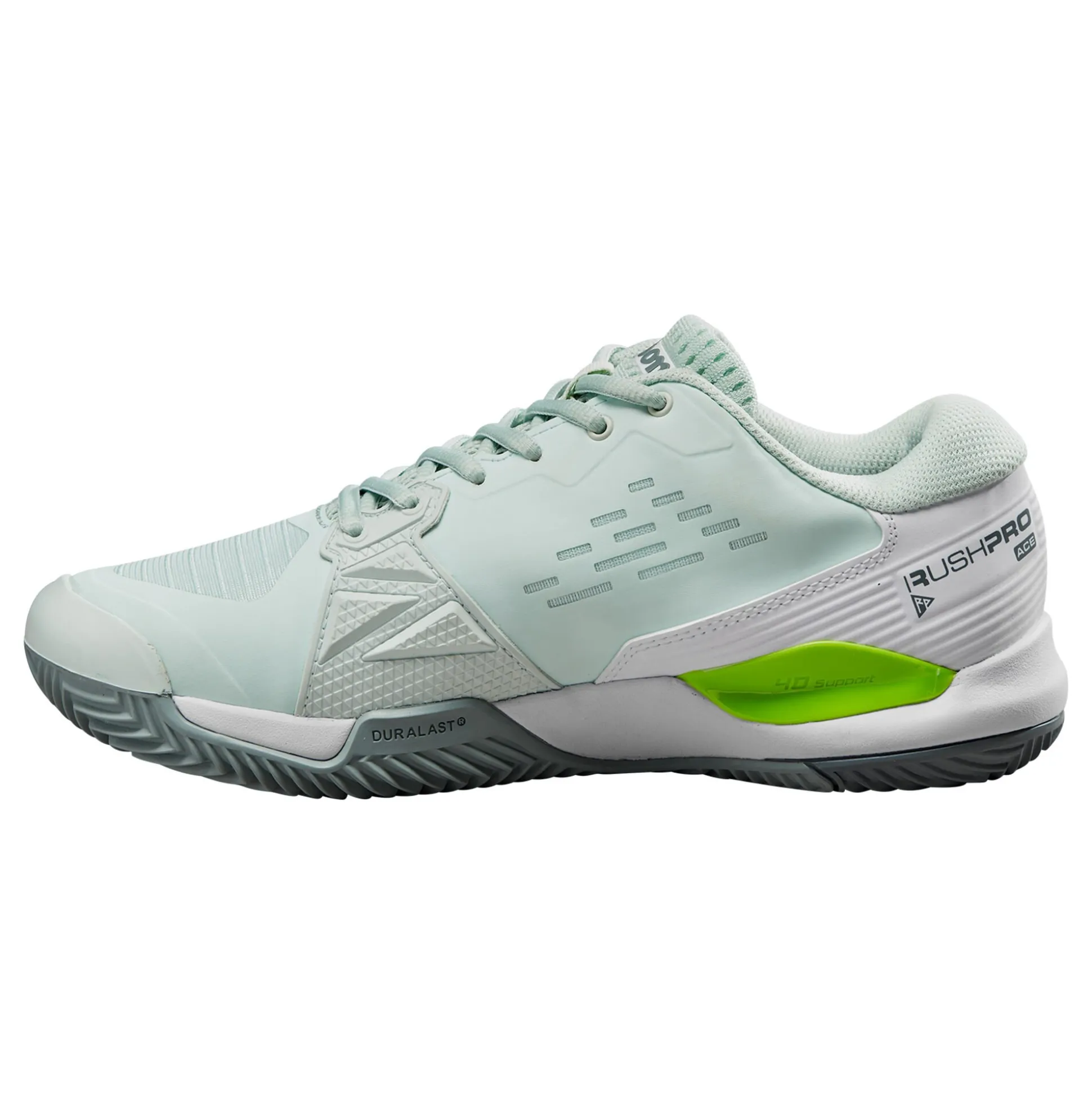 Hot Rush Pro ACE CLY Clay Court Shoe Women - Mint, White Clay Court Shoes