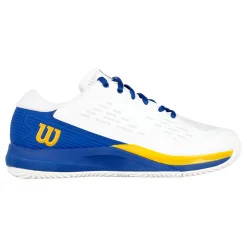 Discount Rush Pro ACE Quiet Please Clay Court Shoe Women - White, Blue Clay Court Shoes