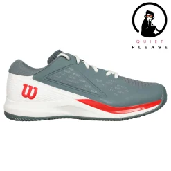 New Rush Pro Ace Quiet Please Clay Court Shoe Men - Grey, Orange Clay Court Shoes