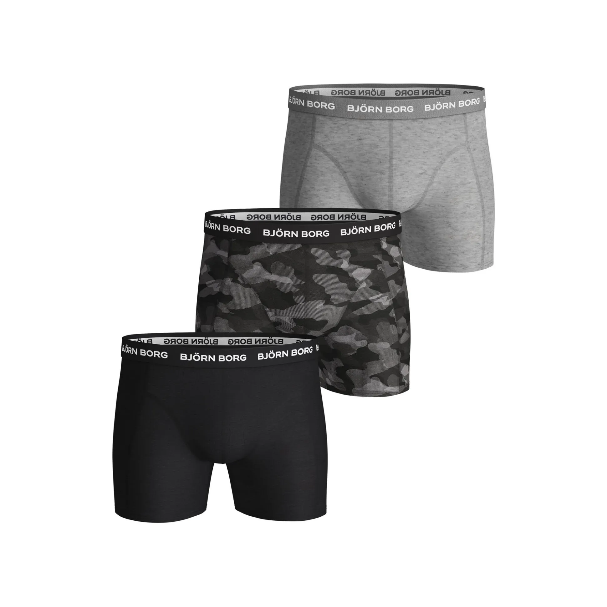 Clearance Sammy Boxer Shorts 3 Pack Men - Black, White Underwear