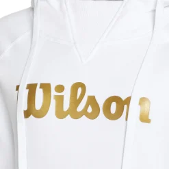 Outlet Script Hoody Women - White, Gold Hoodies & Sweaters