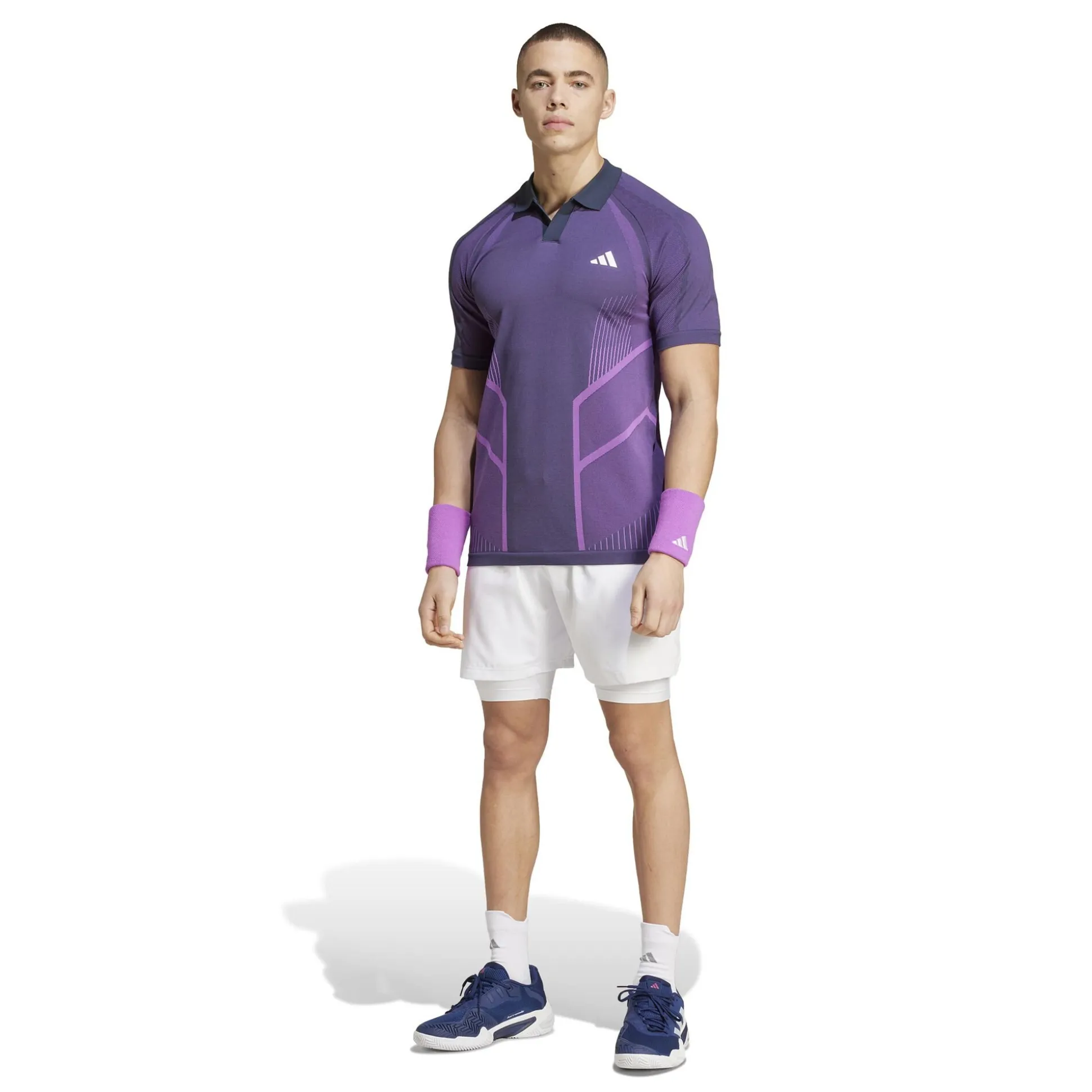 New Seamless Pro Polo Men - Violet, Berry Shirts
