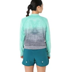 Best Sale Seamless Running Jacket Women - Petrol, Dark Blue Running Clothing