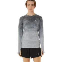 Sale Seamless Running Top Women - White, Grey Running Clothing