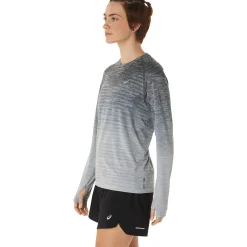 Sale Seamless Running Top Women - White, Grey Running Clothing