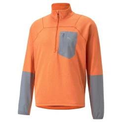Discount Seasons Raincell Half-Zip Running Top Men - Orange, Grey Running Clothing