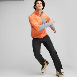 Discount Seasons Raincell Half-Zip Running Top Men - Orange, Grey Running Clothing