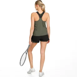 New Serve & Volley Tank Top Women - Khaki, Black Tops