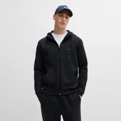 Online Shaggy Zip Hoodie Men - Dark Blue Jackets|Shirts