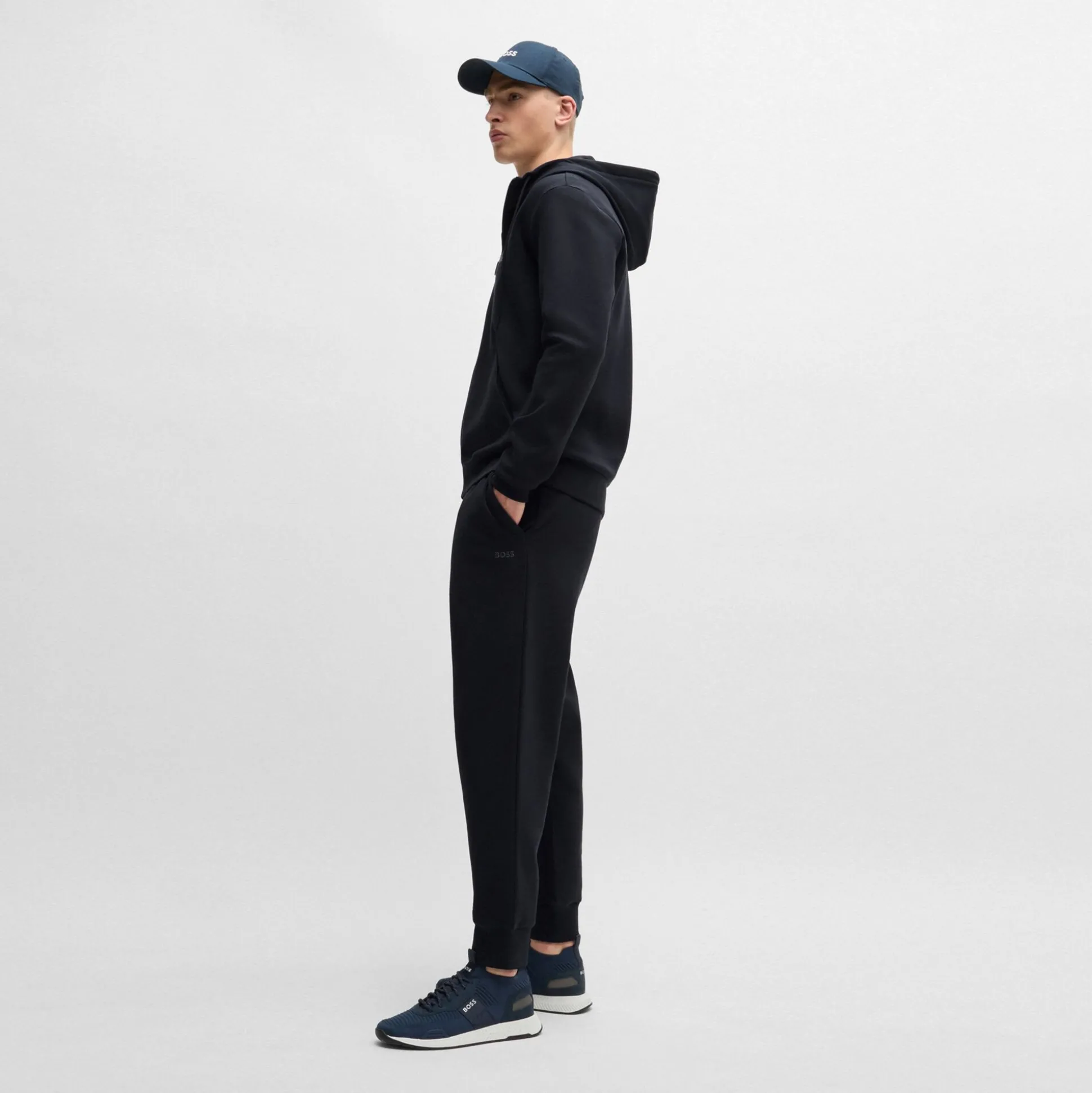 Online Shaggy Zip Hoodie Men - Dark Blue Jackets|Shirts