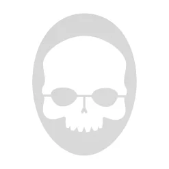 Fashion Skull Stencil Logo Stencil - White Racket Accessories