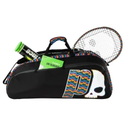 Hot Skulls Racket Bag 3 Pack - Black Racket Bags