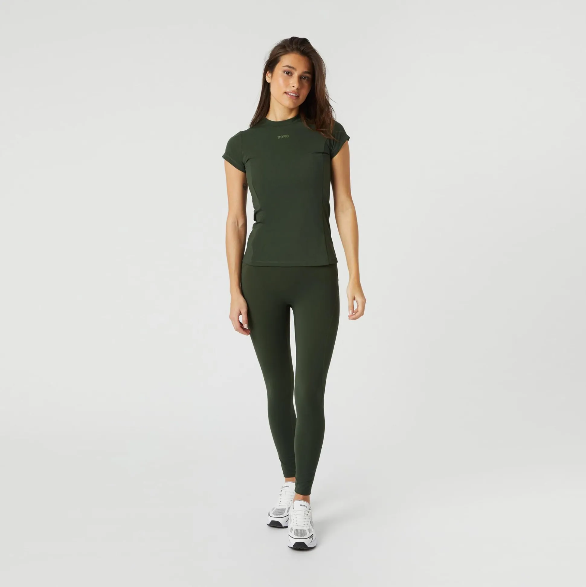 Clearance Sleek Slim T-Shirt Women - Dark Green Shirts