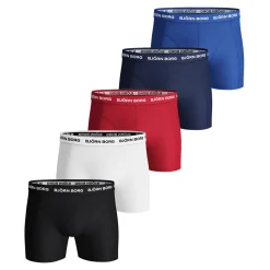 Online Solid Sammy Boxer Shorts 5 Pack Men - Black, White Underwear