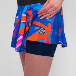 Discount Spike Printed Wavy Skirt Women - Dark Blue, Blue Skirts