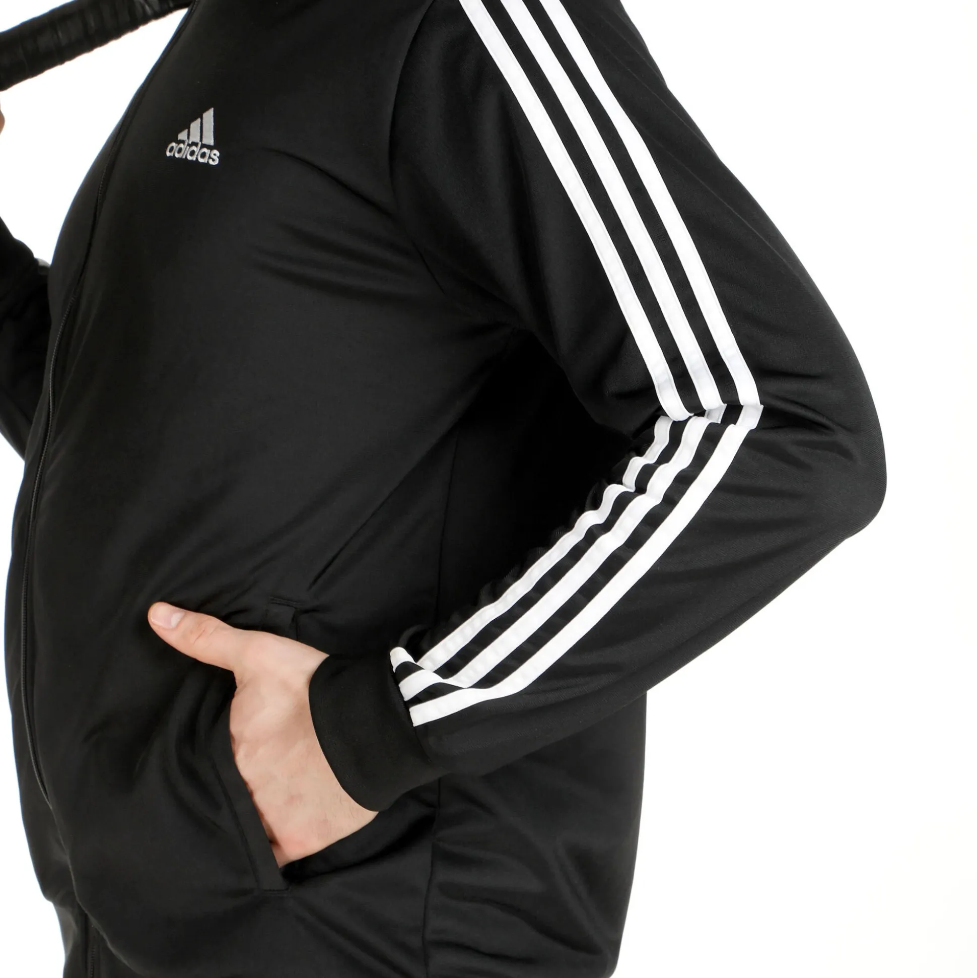 Cheap Sportswear Basic 3-Stripes Tricot Tracksuit Men - Black, White Tracksuits