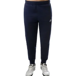 Shop Sportswear Club Fleece Training Pants Men - Blue, White Pants