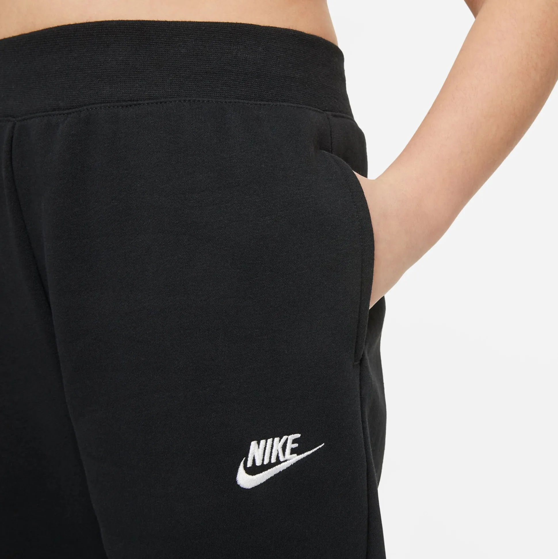 Sale Sportswear Club Fleece Training Pants Girls - Black, White Pants