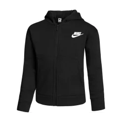 Clearance Sportswear Club Fleece Zip Hoodie Girls - Black, White Jackets