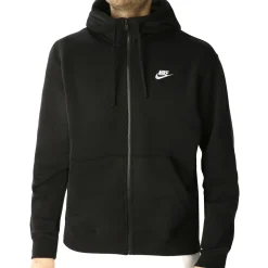 Cheap Sportswear Club Zip Hoodie Men - Black, White Jackets
