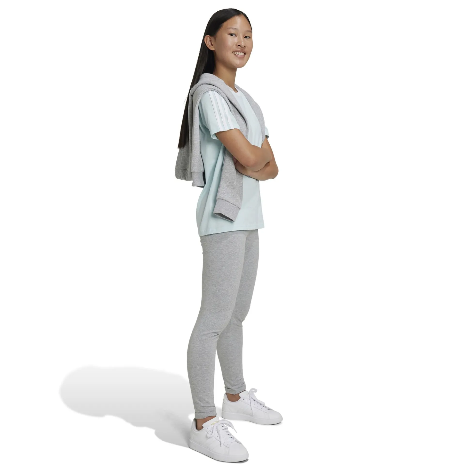Online 3Stripes BF T-Shirt Girls - Mint, White Shirts