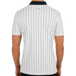 Shop Stripes Polo Men - White, Dark Blue Shirts
