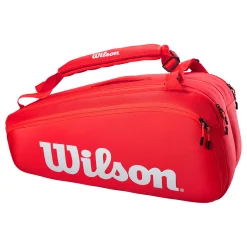 Cheap Super Tour Racket Bag 9 Pack - Red, White Racket Bags
