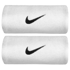 Sale Swoosh Doublewide Wristband 2 Pack - White, Black Accessories