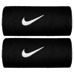 Cheap Swoosh Doublewide Wristband 2 Pack - Black, White Accessories