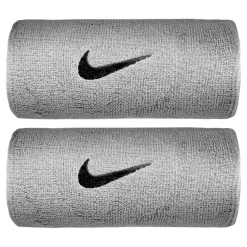 Hot Swoosh Doublewide Wristband 2 Pack - Lightgrey, Black Accessories