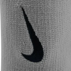 Hot Swoosh Doublewide Wristband 2 Pack - Lightgrey, Black Accessories