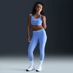 Online Swoosh Medium Support Sports Bras Women - Light Blue, White Sports Bras