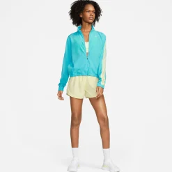 New Swoosh Running Jacket Women - Blue, Yellow Running Clothing