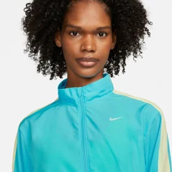 New Swoosh Running Jacket Women - Blue, Yellow Running Clothing